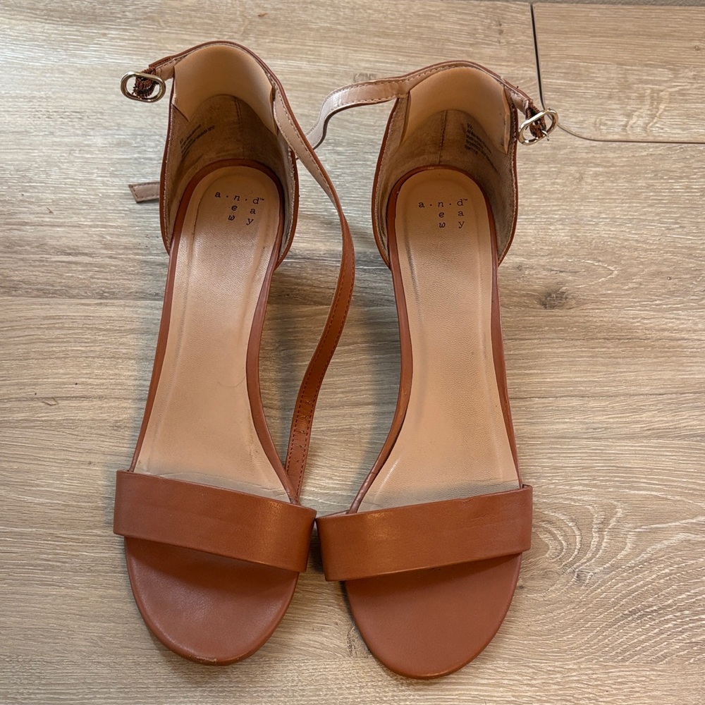 Women's Brown Ankle Strap Heels